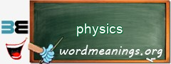 WordMeaning blackboard for physics